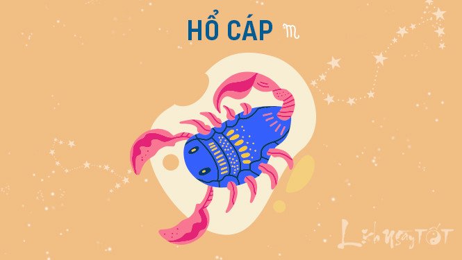Hình ảnh con bọ cạp, biểu tượng cung Hổ Cáp, tượng trưng cho sự bí ẩn và mạnh mẽ