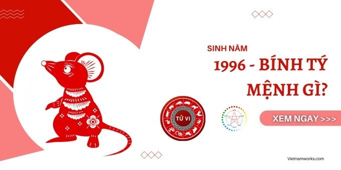 Hình ảnh con chuột, biểu tượng tuổi Bính Tý 1996, liên quan đến 1996 nữ mệnh gì