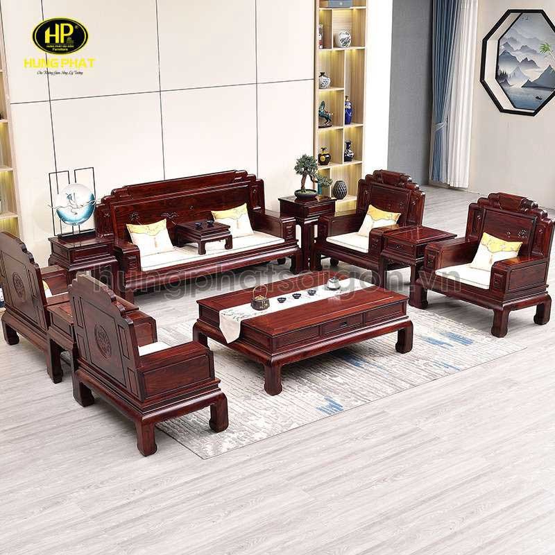 Hình ảnh minh họa ưu điểm của sofa gỗ căm xe