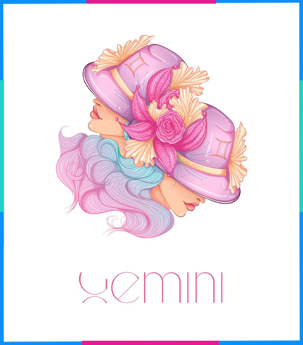 Hình ảnh Song Tử tập trung với gam màu vàng và cam