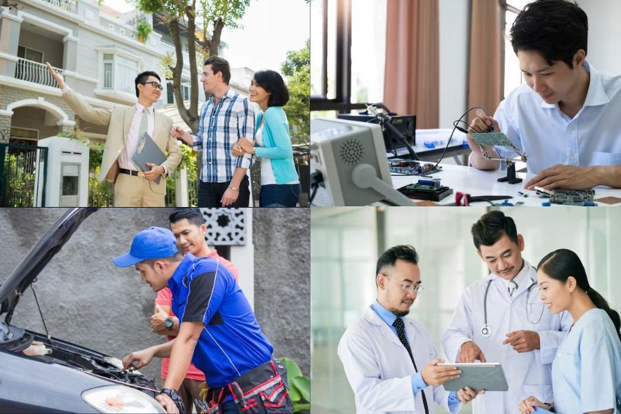 Hình ảnh về những người làm việc trong các ngành nghề phù hợp với nam sinh năm 1997