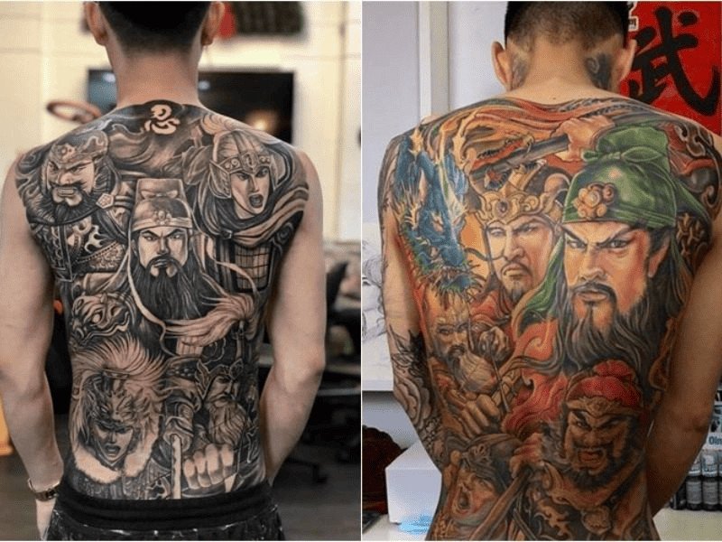 hình xăm ngũ hổ tướng biểu tượng sức mạnh