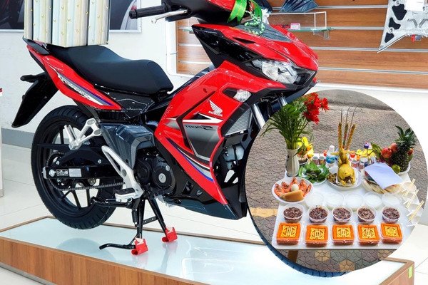 Hướng dẫn đặt mâm cúng xe máy mới mua