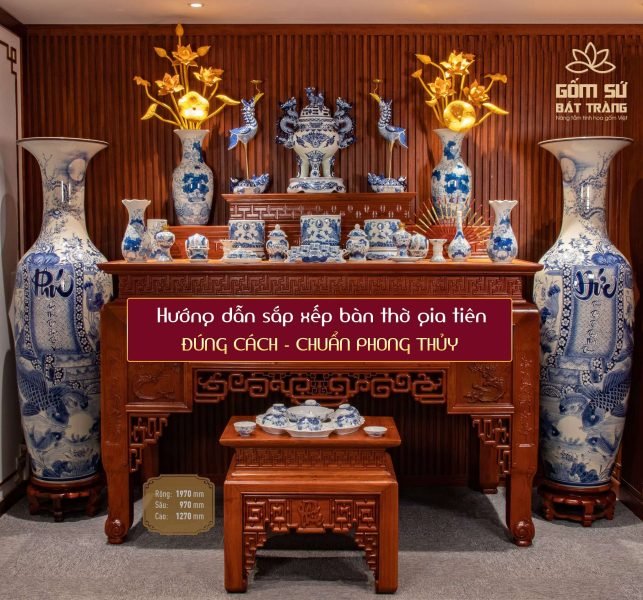 Bày Trí Bàn Thờ Gia Tiên & Thần Tài Chuẩn Phong Thủy