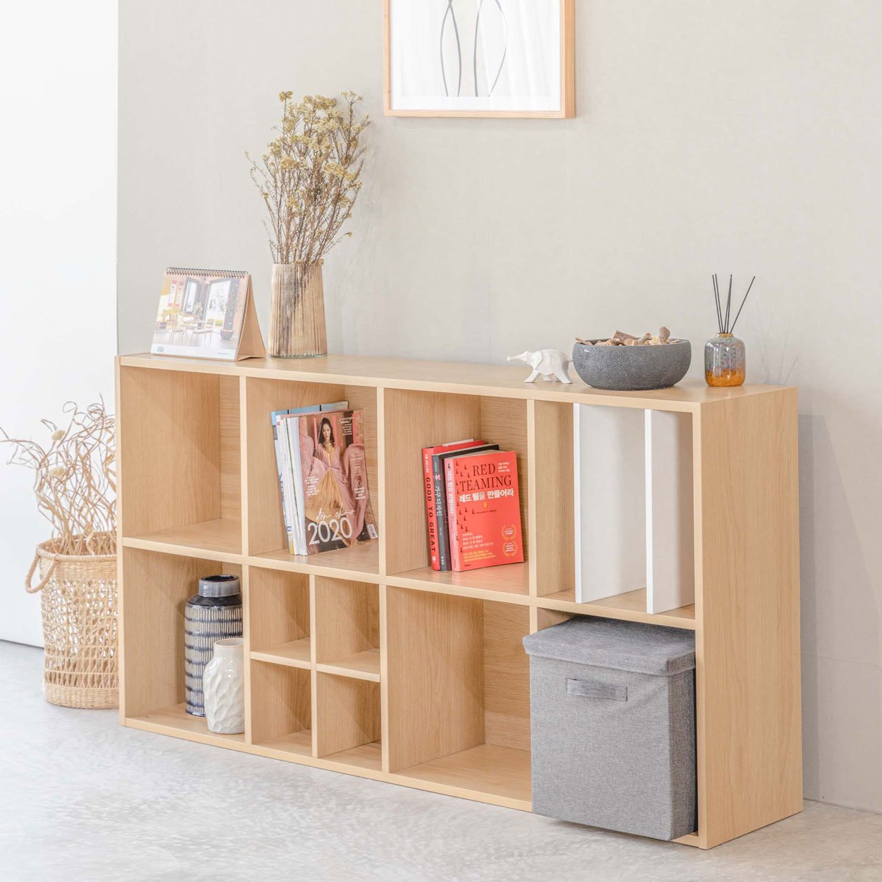 Kệ sách gỗ Oslo đa tầng hiện đại