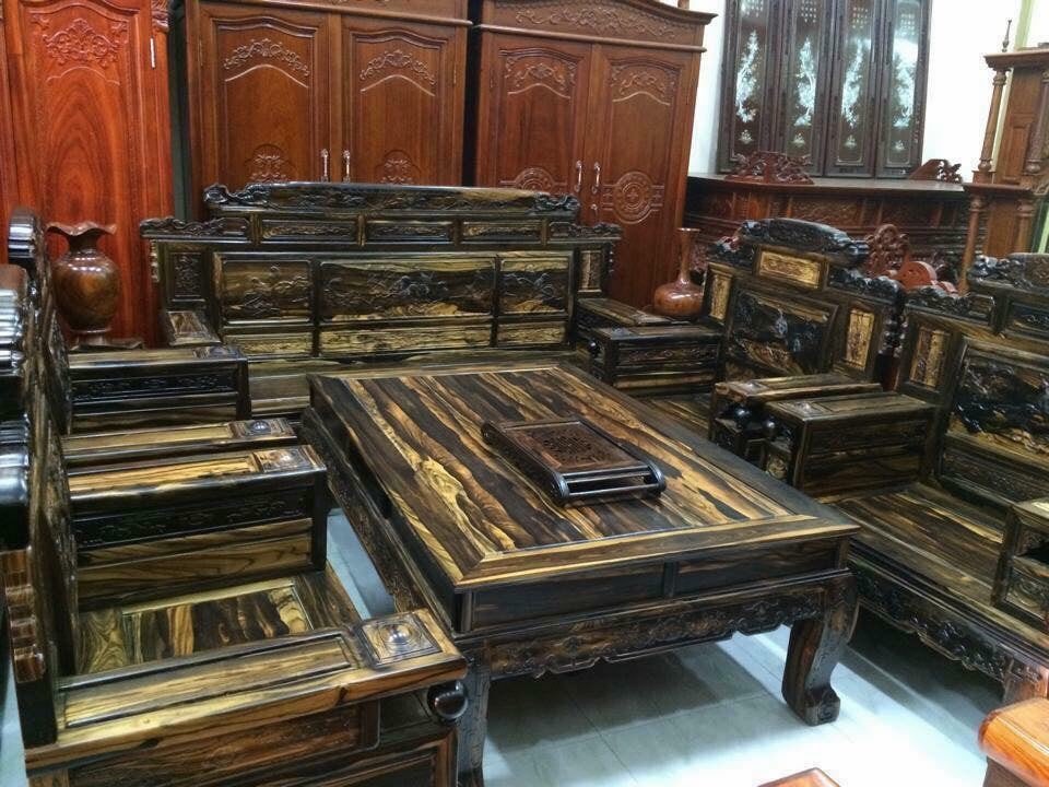 Khối gỗ mun Lào chất lượng cao