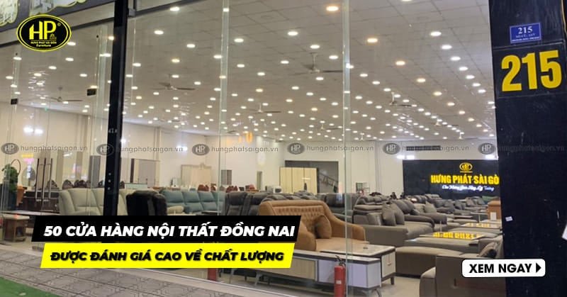 Không gian trưng bày đa dạng sản phẩm nội thất tại một cửa hàng ở Đồng Nai