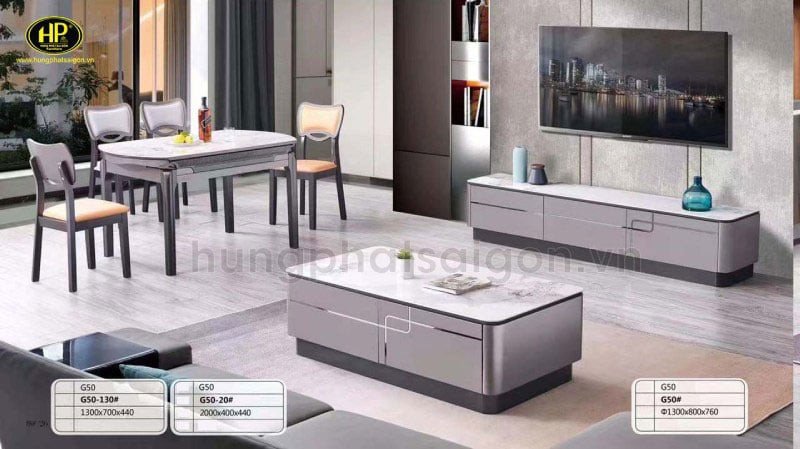 Kích thước phổ biến của bàn trà hình chữ nhật