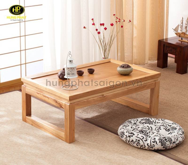 Kích thước tiêu chuẩn của bàn trà bệt gỗ phổ biến