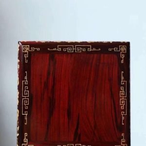 Kỷ Vuông Kê Tượng  Gỗ Vương Mộc Tử Đàn Vẽ Vàng 24k Cao 10cm - Hình ảnh 8