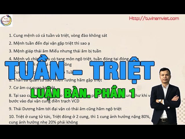 Lá số tử vi với các cung sao và vị trí của sao Tuần, Triệt, biểu trưng cho bí ẩn vận mệnh