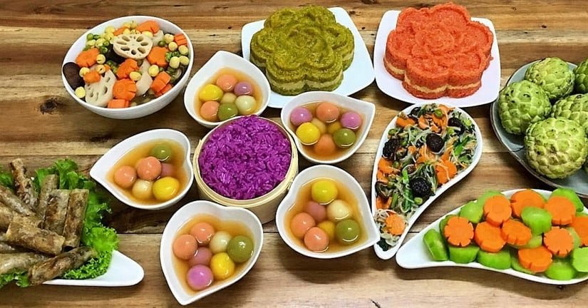 mâm cúng chay rằm tháng giêng