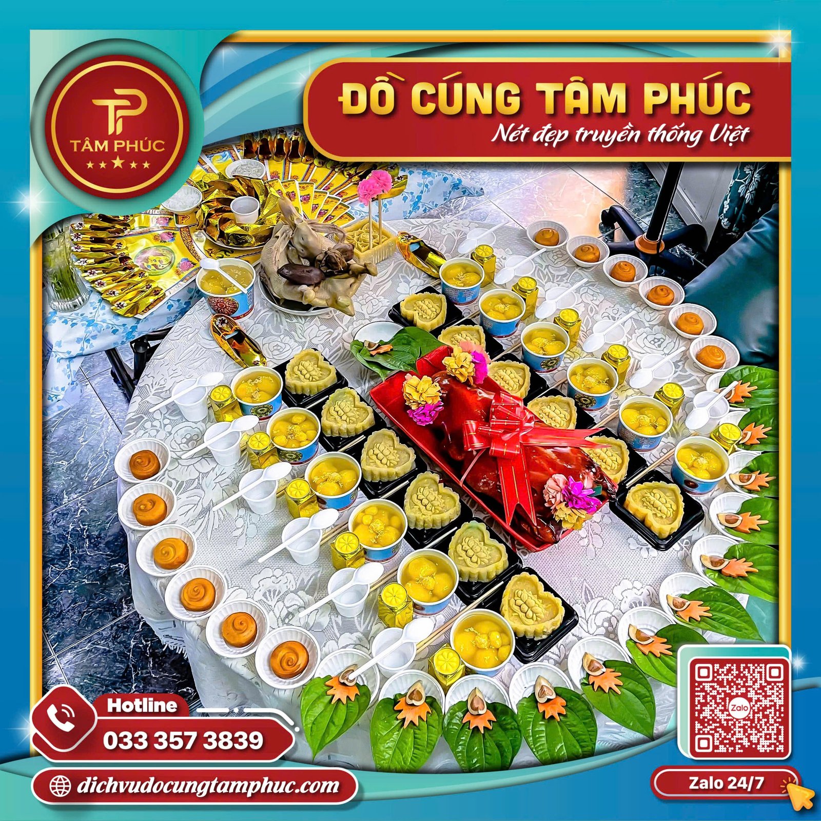 Mâm cúng đơm lẻ cho bà bầu đầy đủ