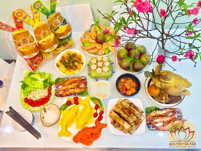 Mâm cúng ông táo đơn giản đầy đủ các món