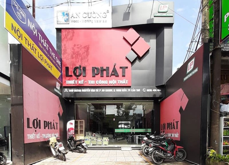 Mặt tiền cửa hàng nội thất Lợi Phát tại thành phố Cần Thơ
