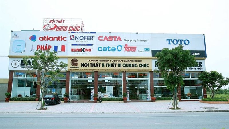 Mặt tiền Showroom nội thất Quang Chức tại Hải Dương