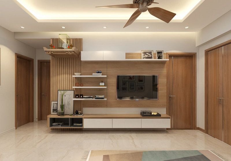 Mẫu cửa làm từ gỗ MDF phủ Veneer sang trọng
