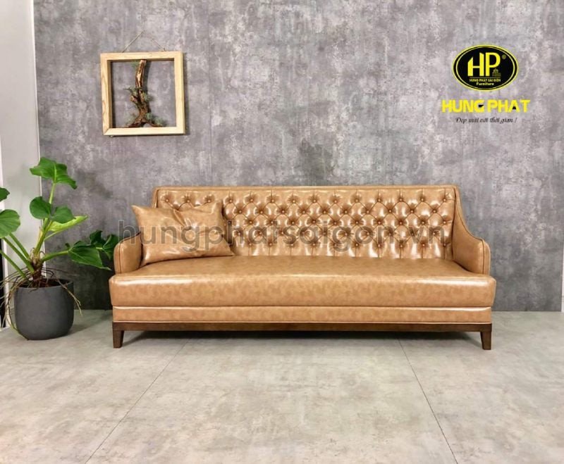 Mẫu ghế sofa chân gỗ tự nhiên với kiểu dáng chân khác biệt, minh họa sự đa dạng trong phân loại theo chất liệu gỗ