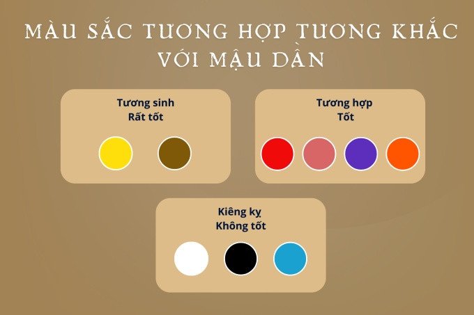 Màu sắc phù hợp với người Mậu Dần 1998