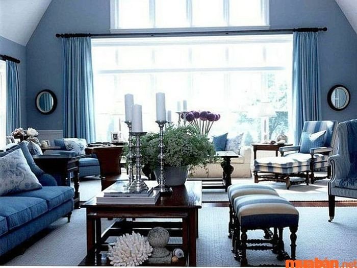 Màu sơn nhà trắng, xám, ghi, đen, xanh nước biển cho người tuổi Bính Ngọ 1966