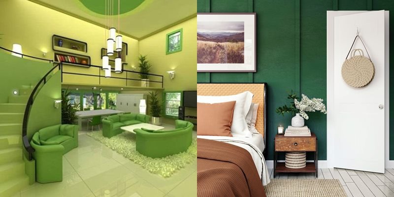 Màu sơn nhà và nội thất xanh lá, nâu đất hợp với tuổi Quý Sửu mệnh Mộc