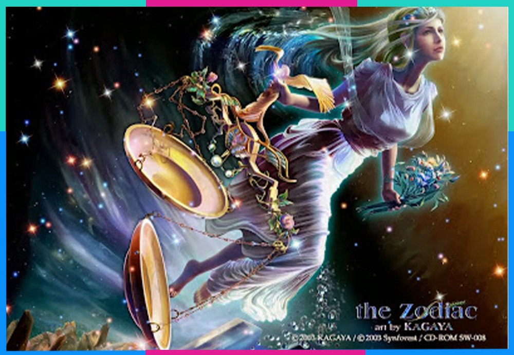 Minh họa cung Thiên Bình, thể hiện sự tìm kiếm hài hòa nhưng cũng dễ che giấu cơn giận.