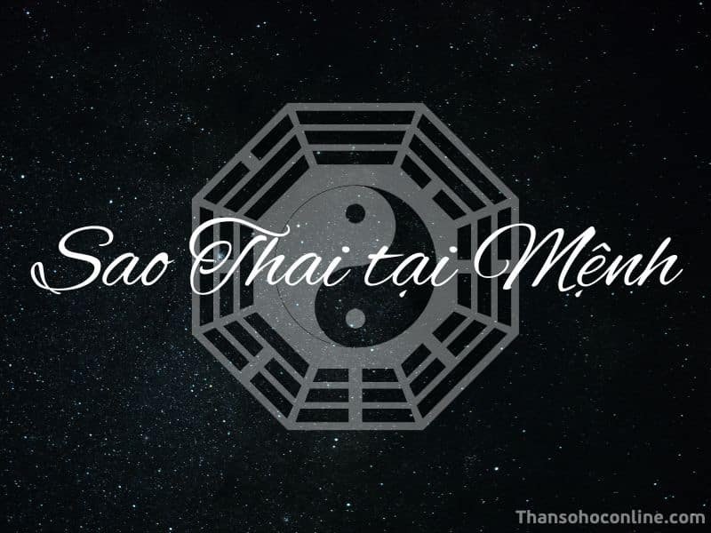 Minh họa sao Thai ở cung Mệnh, liên quan đến tình cảm, sinh lý và thú vui trần tục