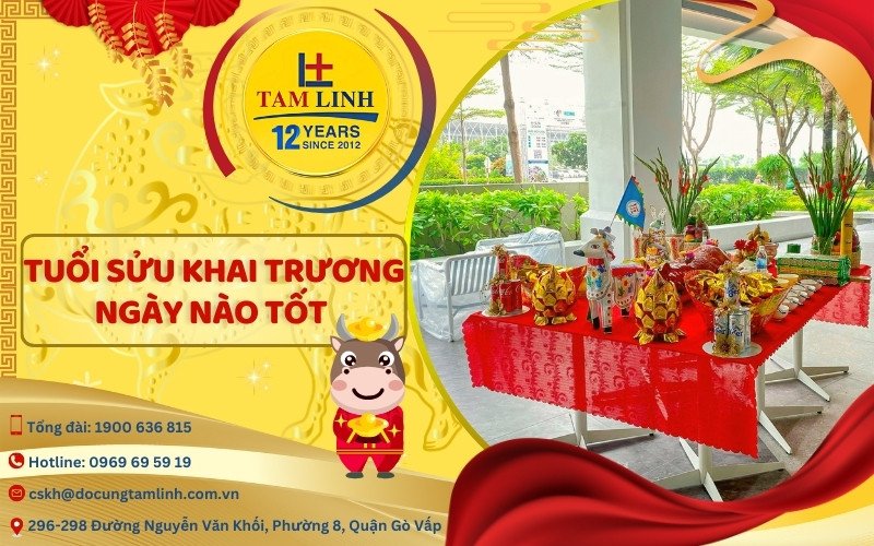 Một cửa hàng mới khai trương với dải ruy băng đỏ, thể hiện sự khởi đầu may mắn cho người tuổi Ất Sửu.