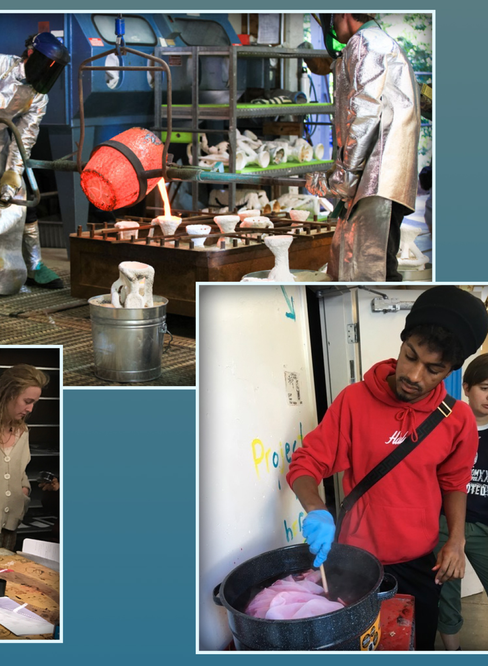 Nghệ nhân tài hoa đang tập trung điêu khắc một tác phẩm từ khối gỗ lớn trong xưởng mộc