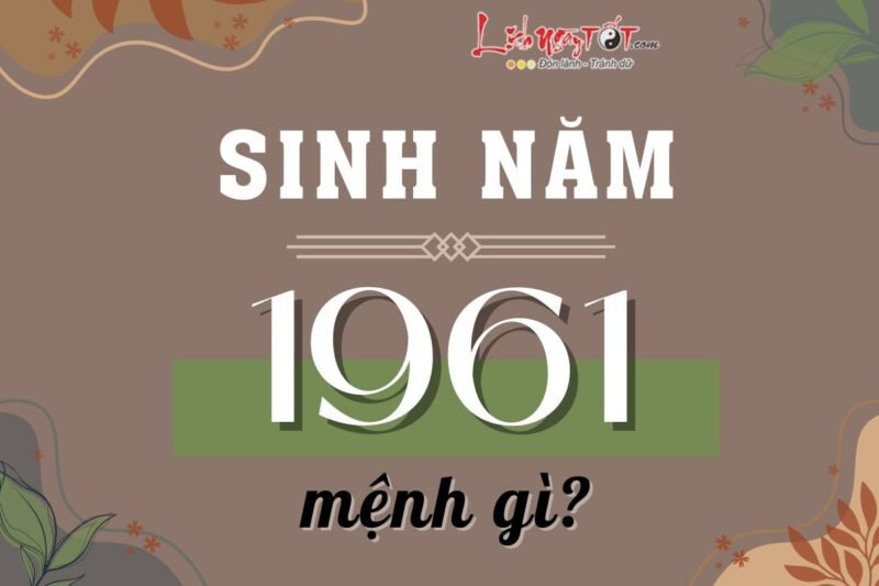 Người sinh năm 1961 mệnh gì, tuổi con gì trong phong thủy