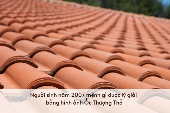 Người sinh năm 2007 là mệnh gì có nạp âm Ốc Thượng Thổ tượng trưng cho ngói lợp mái nhà