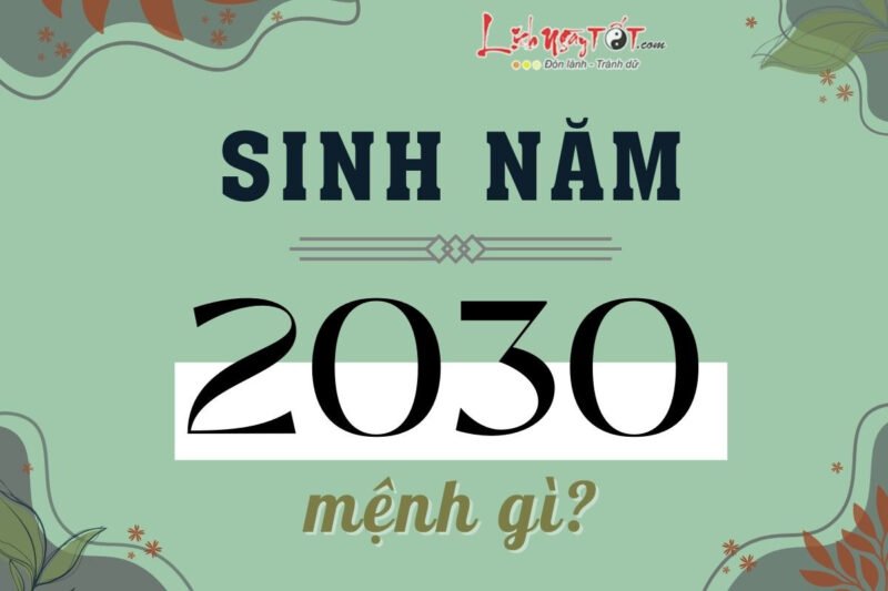 Người sinh năm 2030 thuộc mệnh Thoa Xuyến Kim, mang vẻ đẹp quý phái.