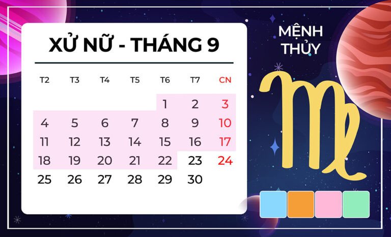 Người sinh tháng 9 cung Xử Nữ mệnh Thủy nên chọn màu sắc phong thủy