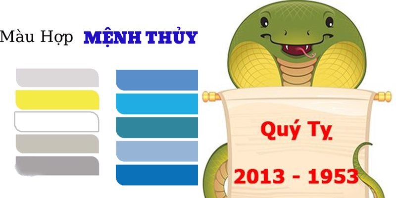 Người tuổi Tỵ mệnh Thủy hợp với các màu xanh da trời, xanh dương, đen, trắng, ánh bạc để thu hút tài lộc và bình an.