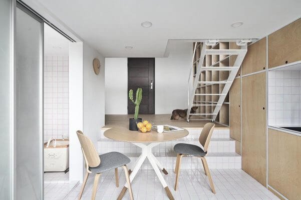 Nội thất phòng khách hiện đại sử dụng gỗ Bạch Dương (Poplar)