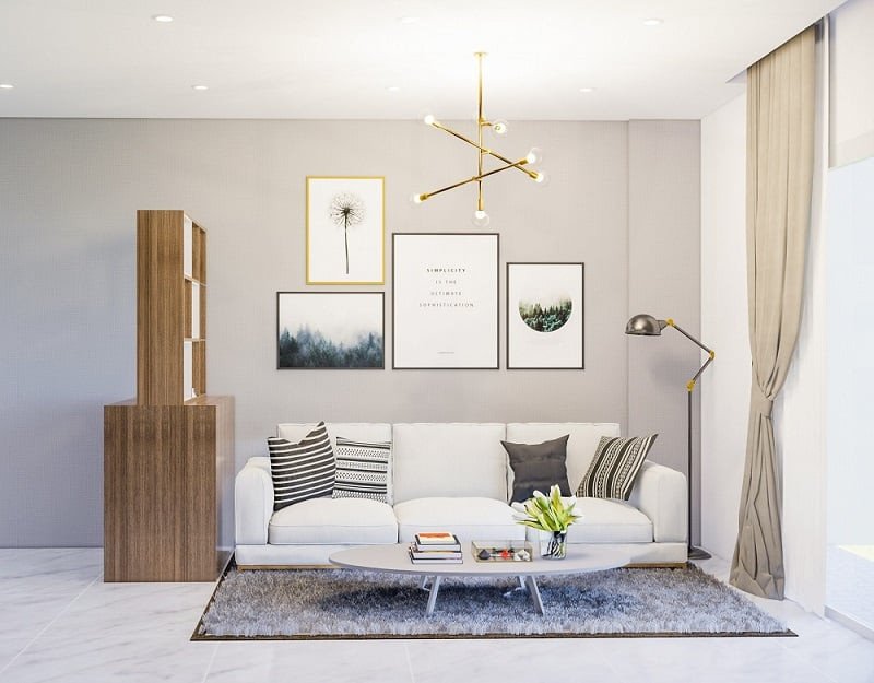 Phối màu và họa tiết khi trang trí phòng khách