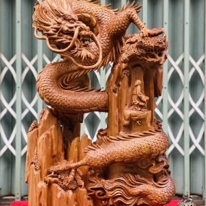 Phục Rồng Gỗ Ngọc Am Cao 79cm - 1