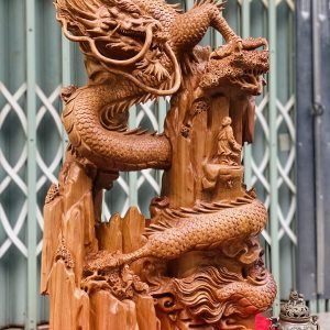 Phục Rồng Gỗ Ngọc Am Cao 79cm - 2