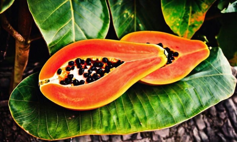 Quả đu đủ xanh chứa enzyme papain