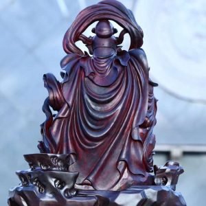 Quan Công Vuốt Râu Gỗ Vương Mộc Tử Đàn Ấn Cao 71cm - Hình ảnh 9