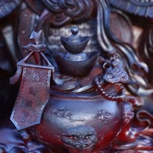 Quan Công Vuốt Râu Gỗ Vương Mộc Tử Đàn Ấn Cao 71cm - Hình ảnh 8