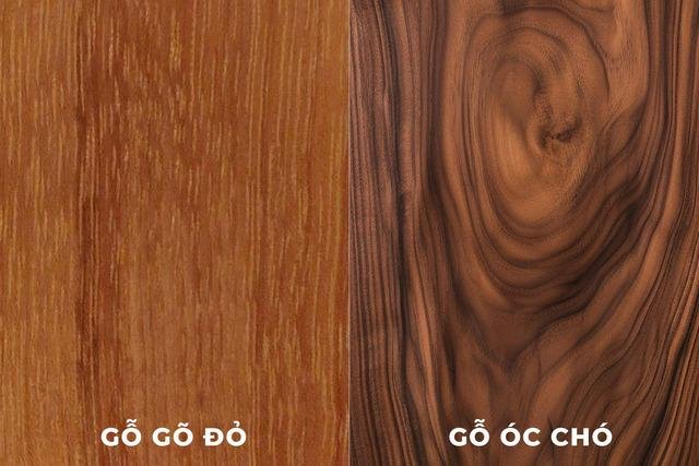 Bộ bàn ghế phòng khách làm từ gỗ Xoay với thiết kế tinh xảo, màu nâu đỏ tự nhiên và bề mặt bóng đẹp