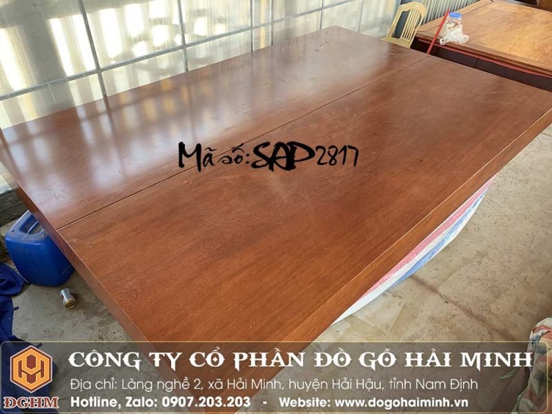 Sập phản gỗ Gõ Đỏ Nam Phi ghép tấm dày dặn