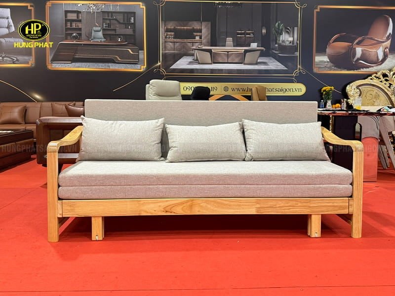 Sofa giường gỗ CL-182 nhập khẩu, giải pháp cho không gian hiện đại