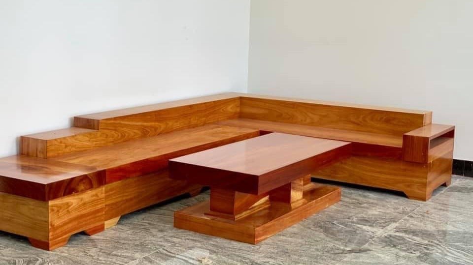 Sofa gỗ gõ đỏ cho góc phòng