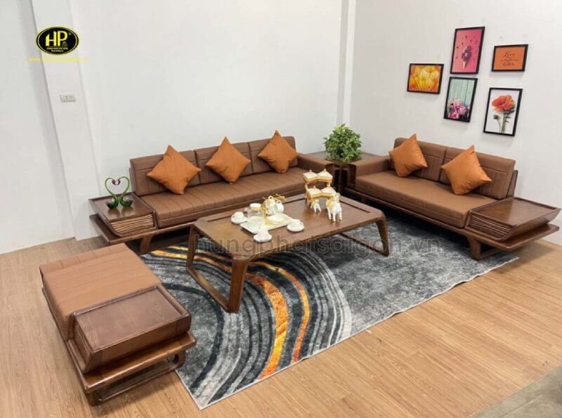 sofa gỗ gõ đỏ hs-47