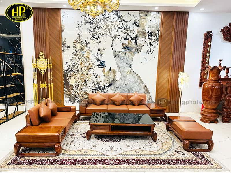 sofa gỗ hương xám cao cấp HH-52X