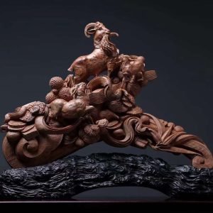 Tam Dương Khai Thái Gỗ Đàn Hương Ấn Độ Cao 35cm