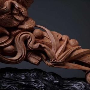 Tam Dương Khai Thái Gỗ Đàn Hương Ấn Độ Cao 35cm - Hình ảnh 4