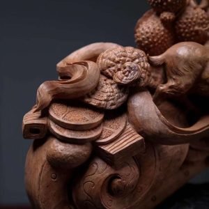 Tam Dương Khai Thái Gỗ Đàn Hương Ấn Độ Cao 35cm - Hình ảnh 6